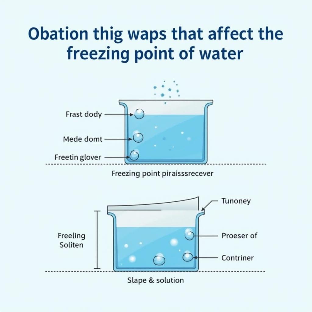 Các yếu tố ảnh hưởng đến nhiệt độ đóng băng của nước