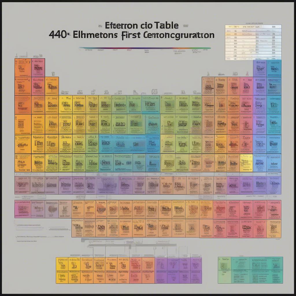 Periodic Table with Electron Configurations of the First 40 Elements