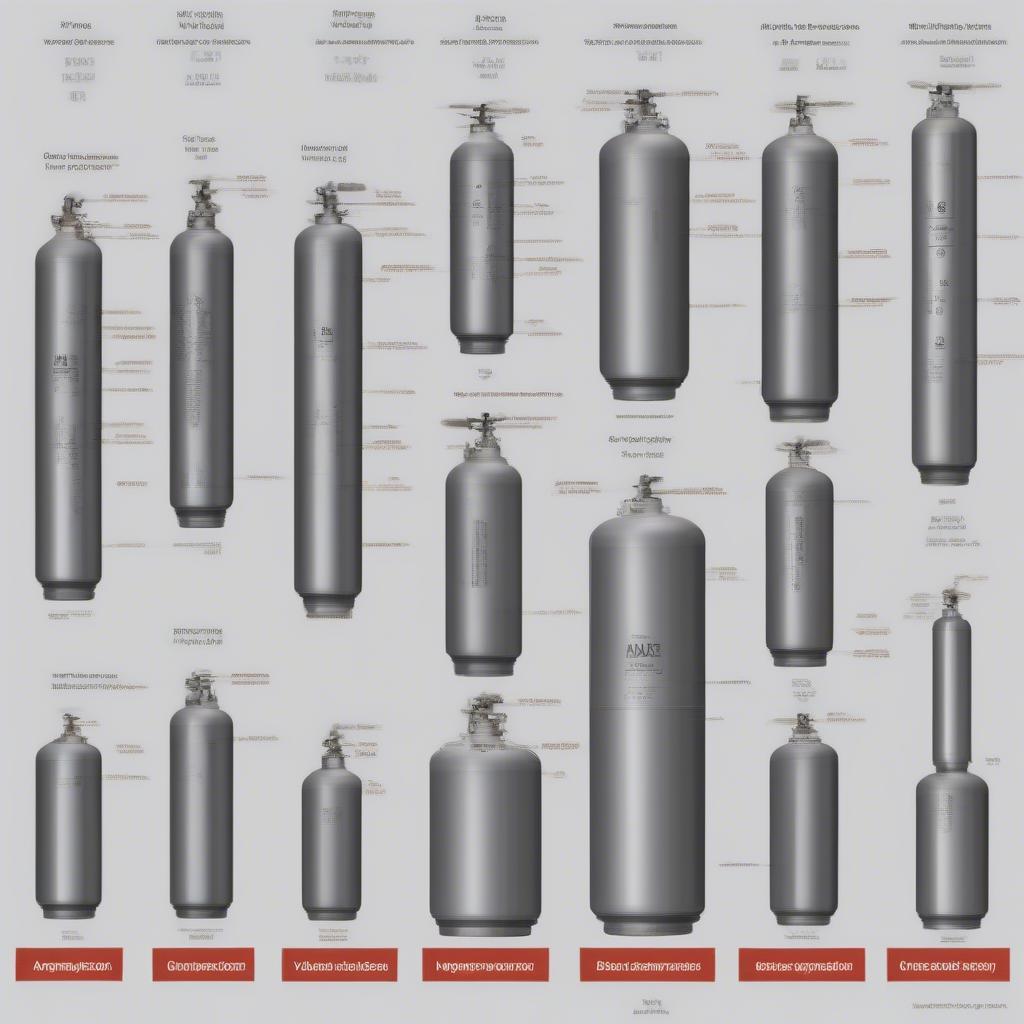 Phân loại bình cacbon theo dung tích và áp suất