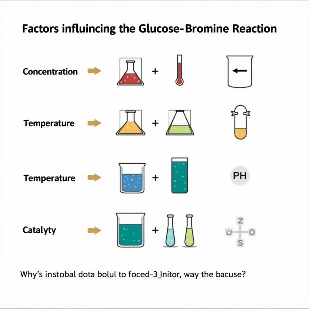 Các yếu tố ảnh hưởng đến phản ứng glucozo brom