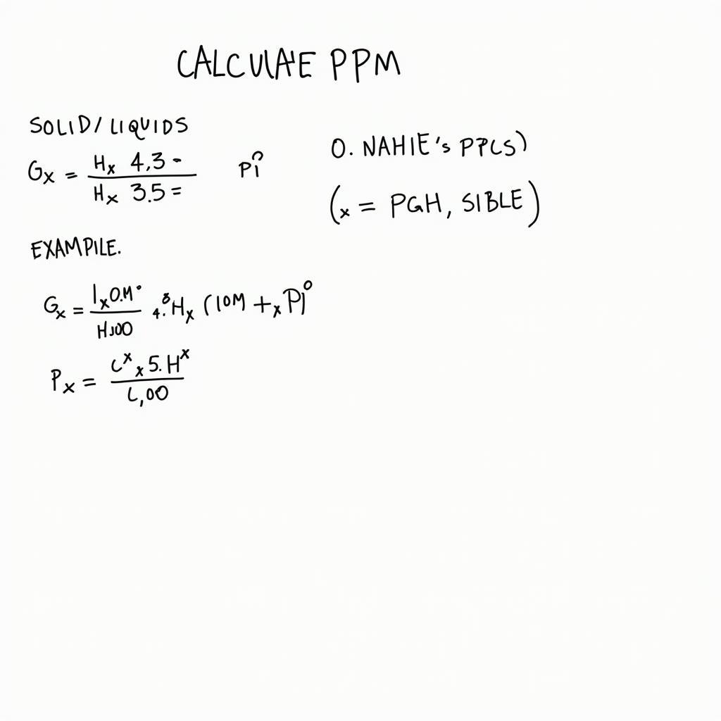 Cách tính và chuyển đổi ppm