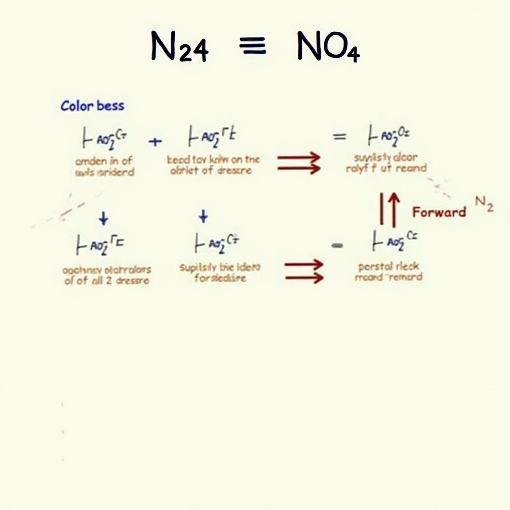 Cân bằng hóa học giữa N2O4 và NO2