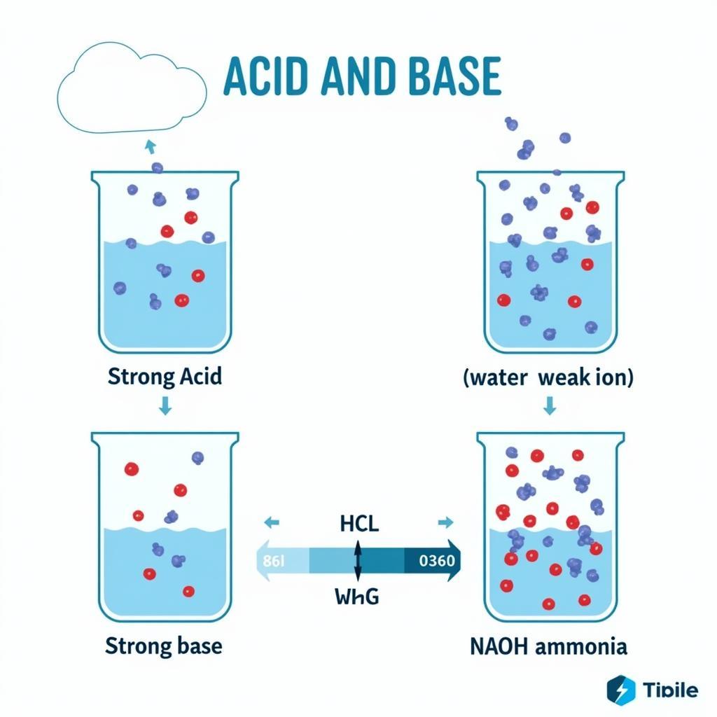Hình ảnh minh họa cường độ axit bazơ