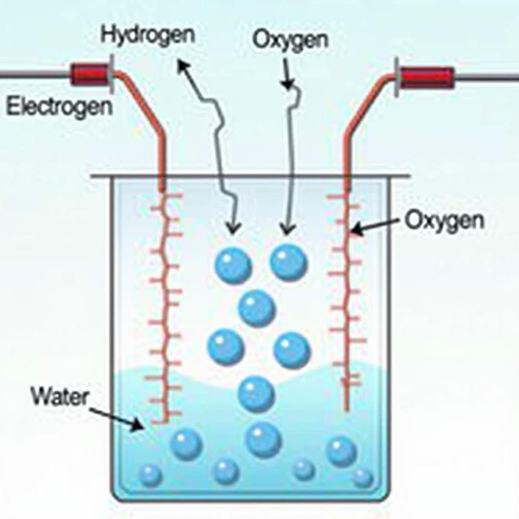 Điện phân nước tạo ra hydro và oxy