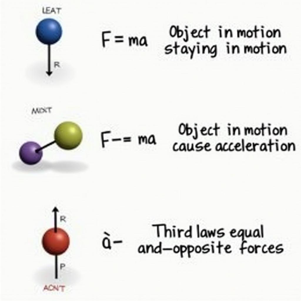 Minh họa Định luật Newton trong Vật lý 9