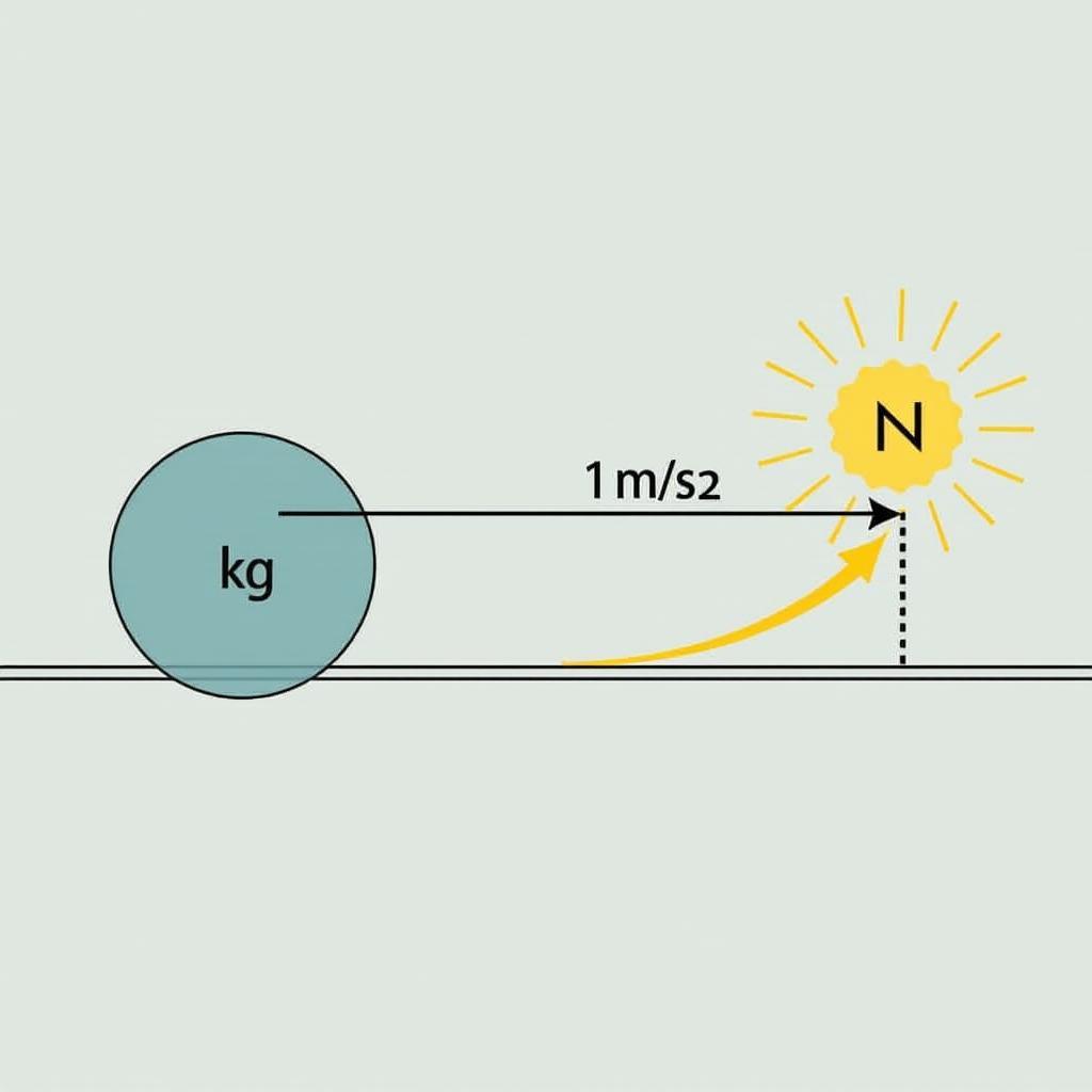 Đơn vị đo lực Newton minh họa