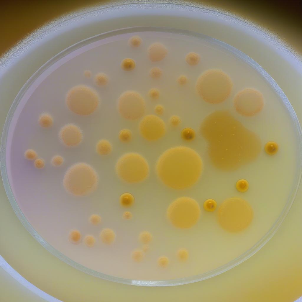 Khuẩn lạc vi khuẩn trên đĩa Egg Yolk Agar