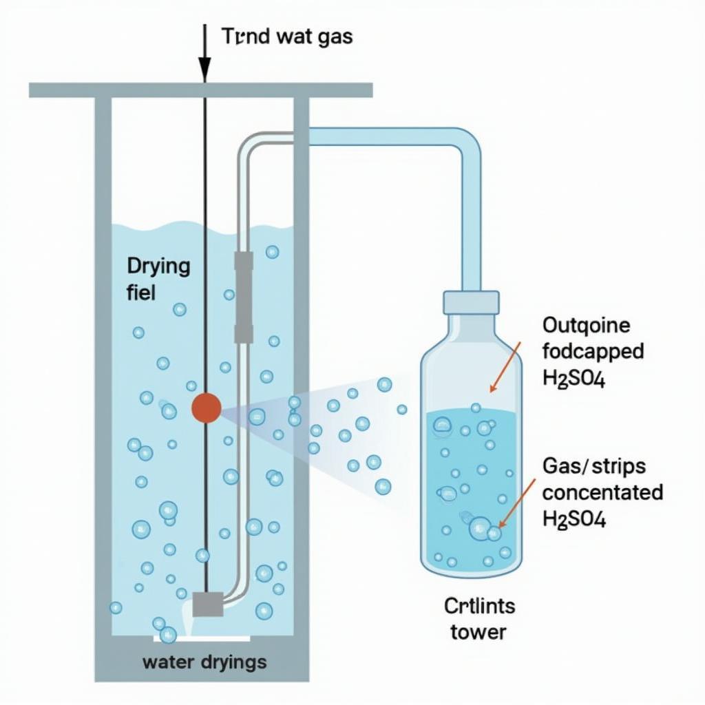 Khí được làm khô bởi H2SO4 đặc