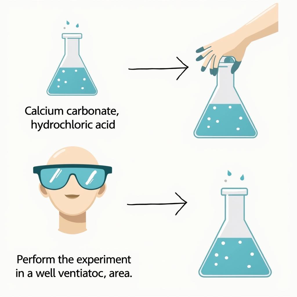 Safety Precautions for CaCO3 and HCl Reaction