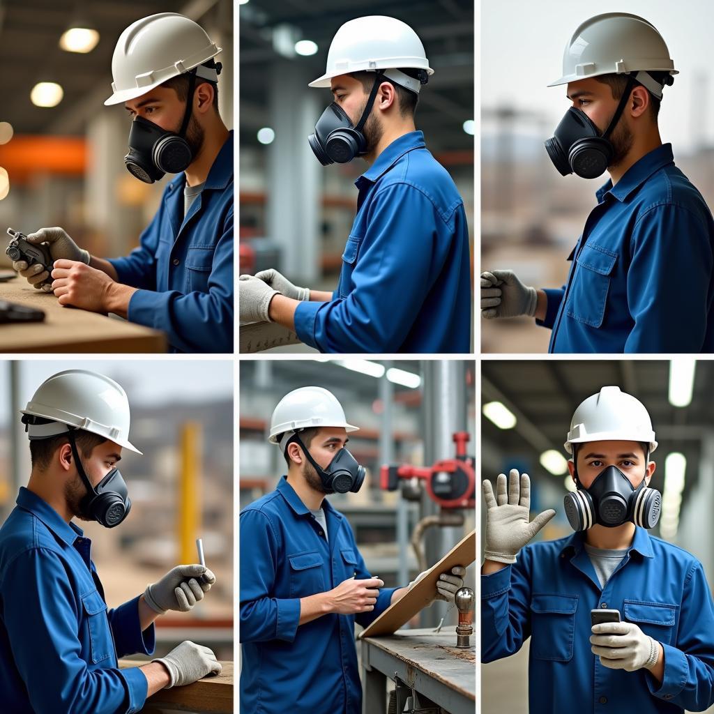 Workers Using 3M 6001 Masks