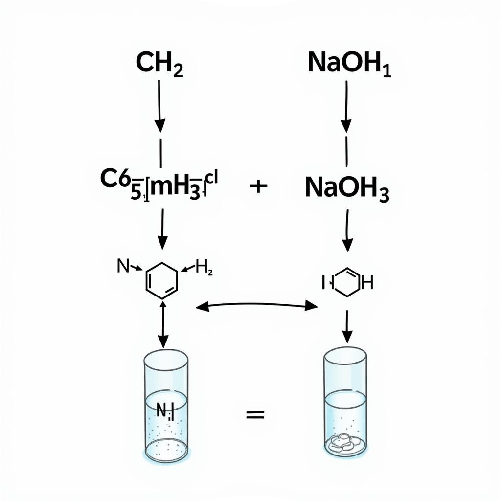 Phản ứng giữa C6H5NH3Cl và NaOH