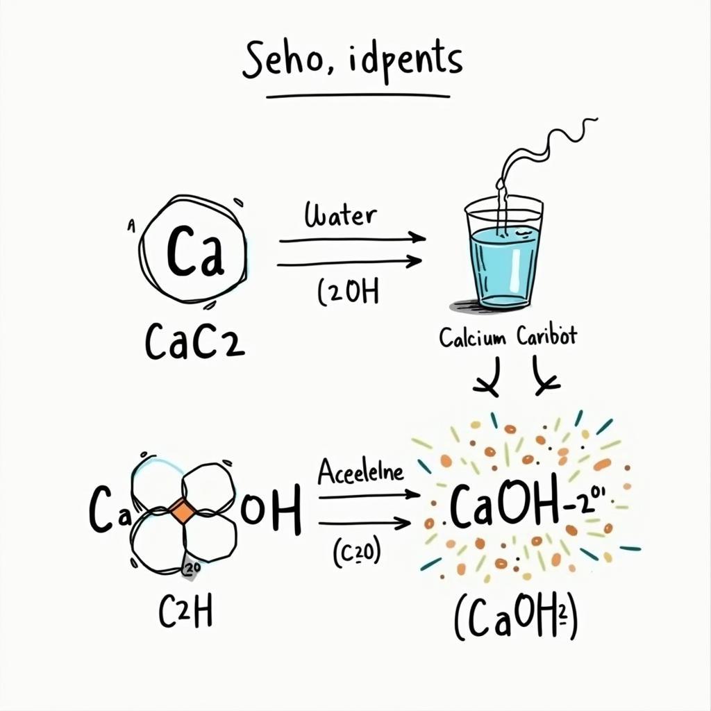 Phản ứng của CaC2 với nước