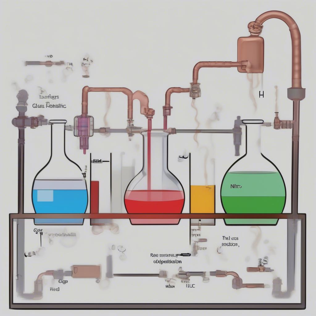 Phản ứng giữa đồng, axit clohidric và axit nitric