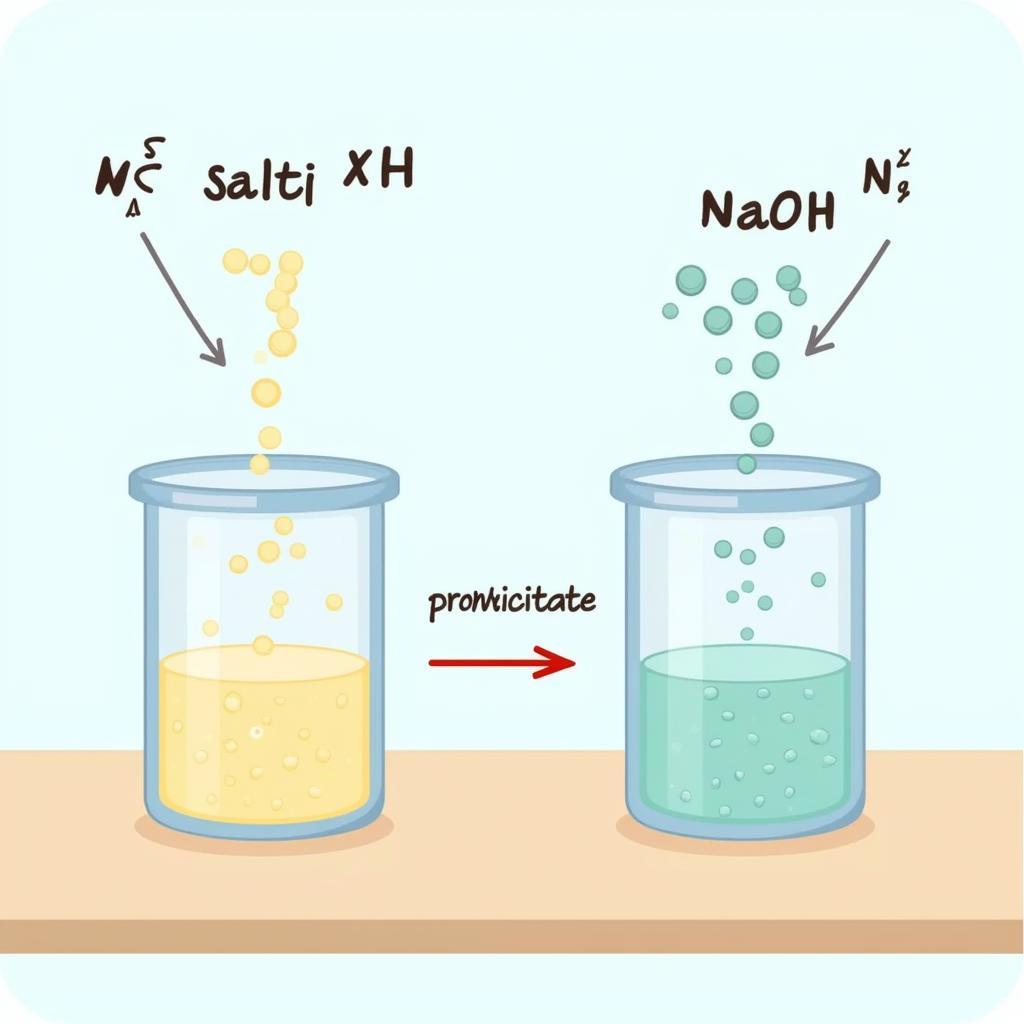 Phản ứng giữa muối X và NaOH