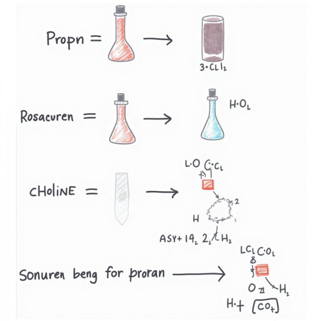 Phản ứng giữa propan và Cl2