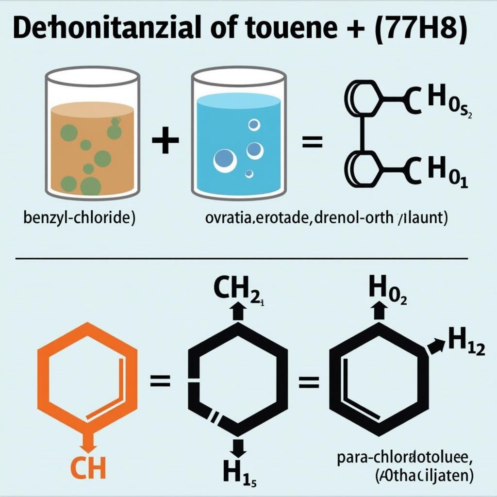 Phản ứng giữa Toluen và Cl2