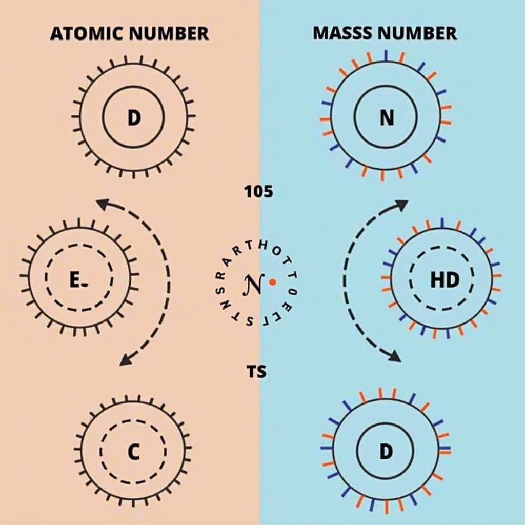 So sánh số khối và số hiệu nguyên tử