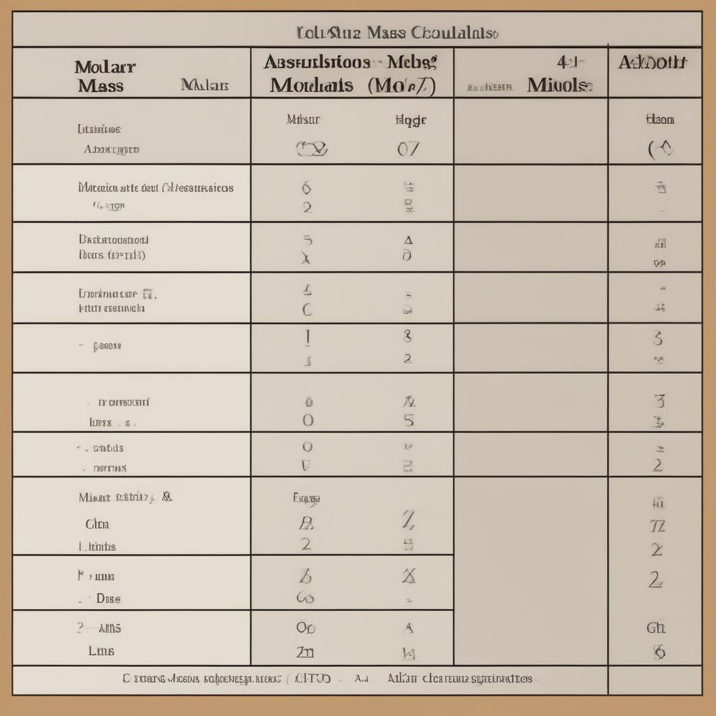 Comparison of Absolute Mass and Molar Mass