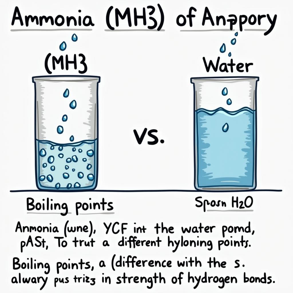So sánh nhiệt độ sôi của NH3 và nước
