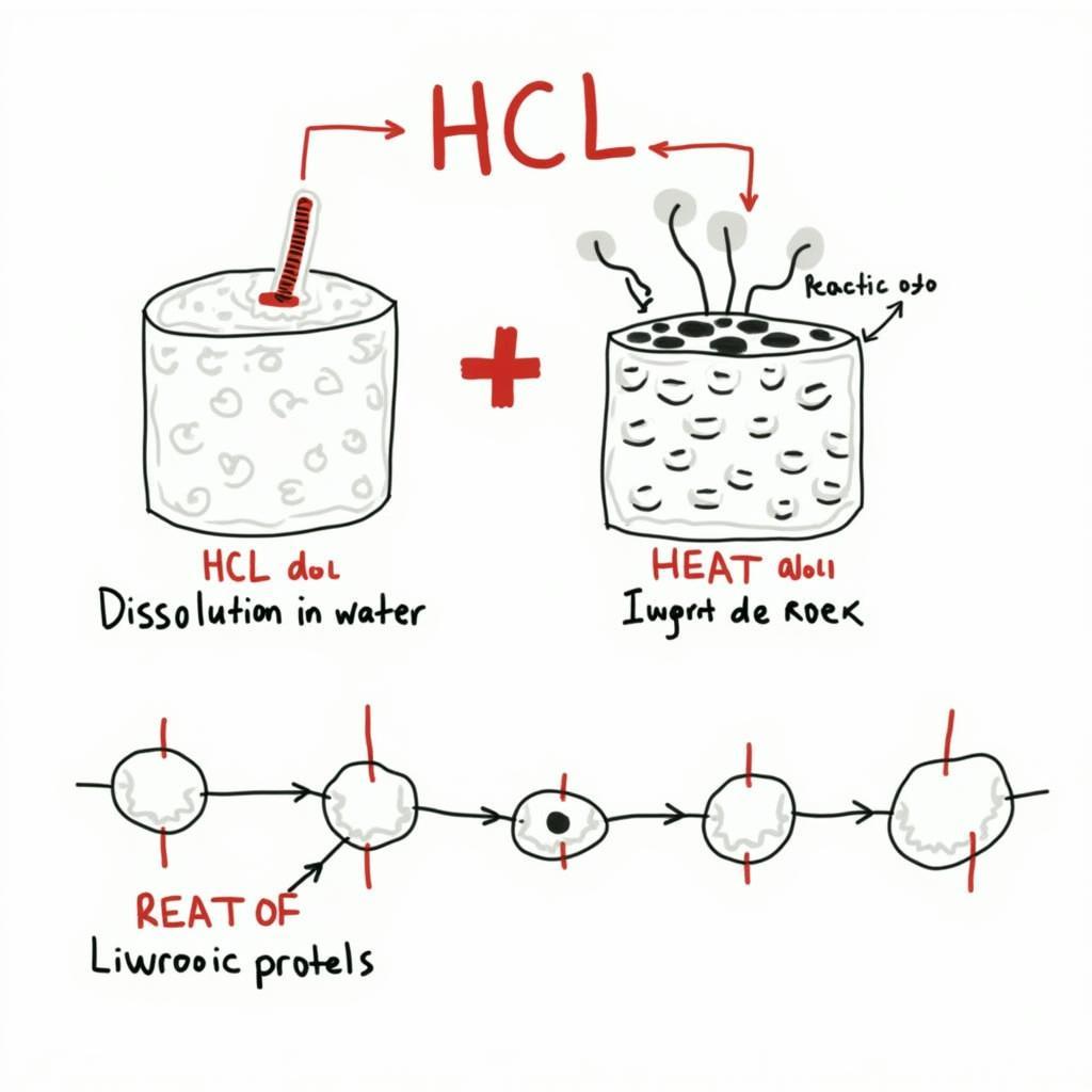 Hình ảnh minh họa các tính chất của HCl