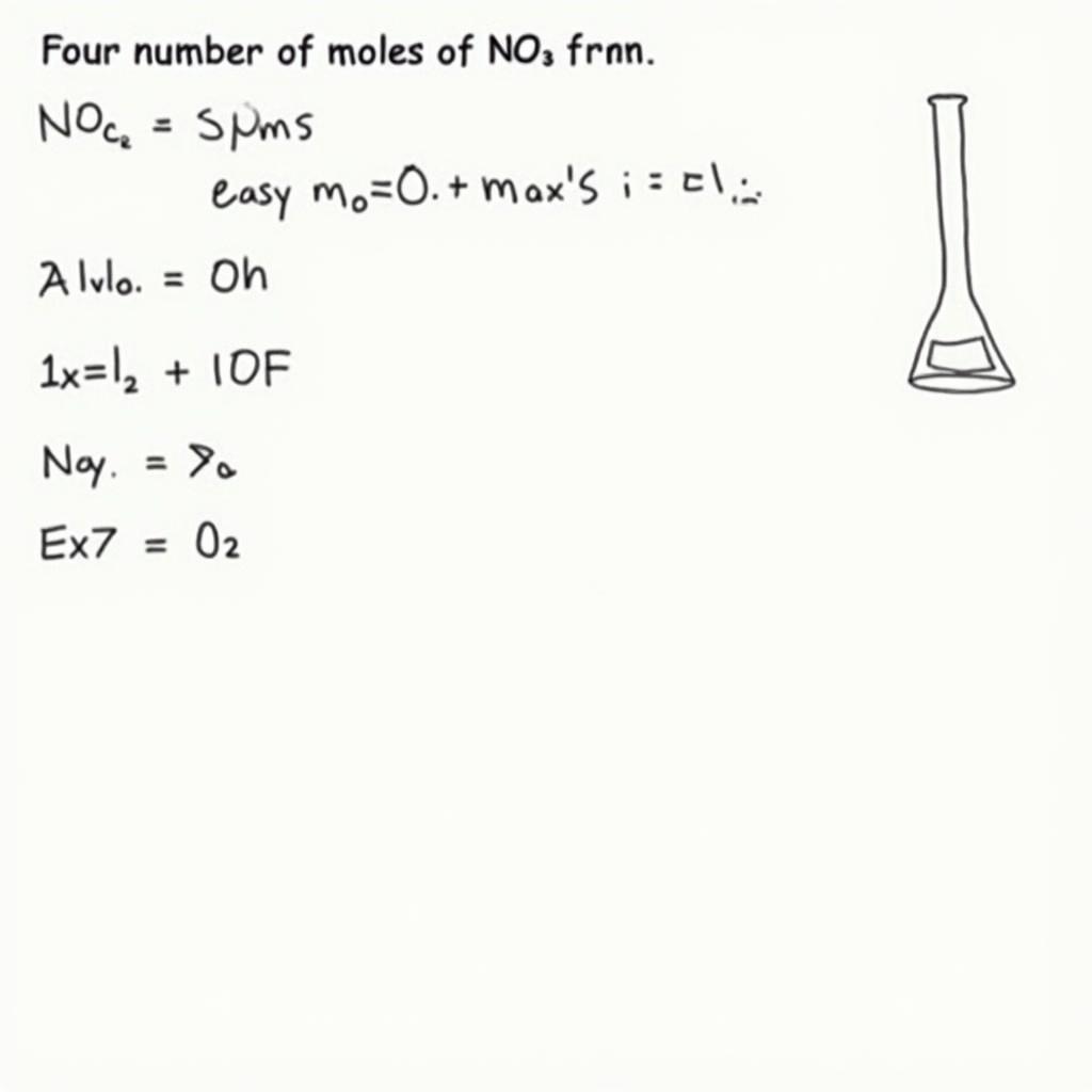 Tính số mol NO3 từ nồng độ mol