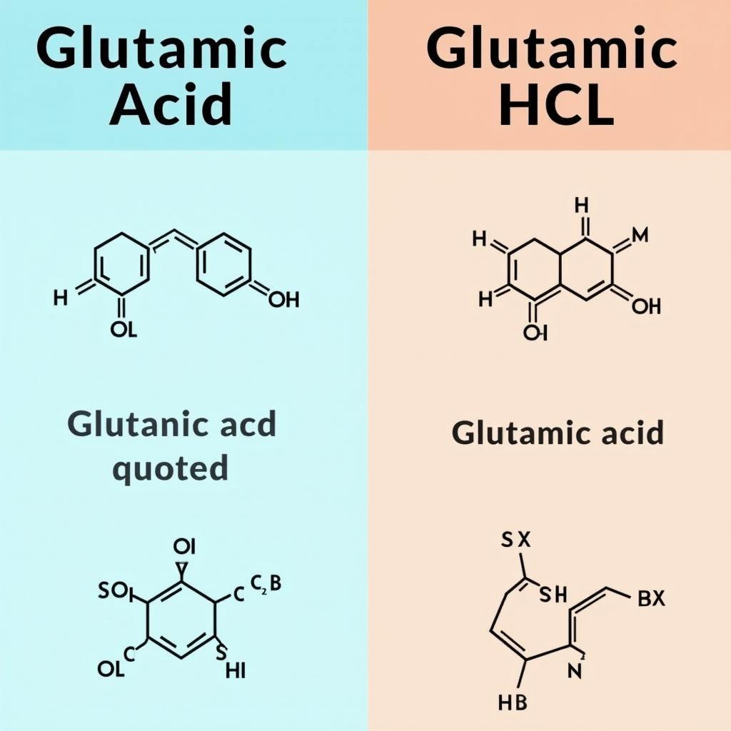 Glutamic Acid vs. Glutamic HCL