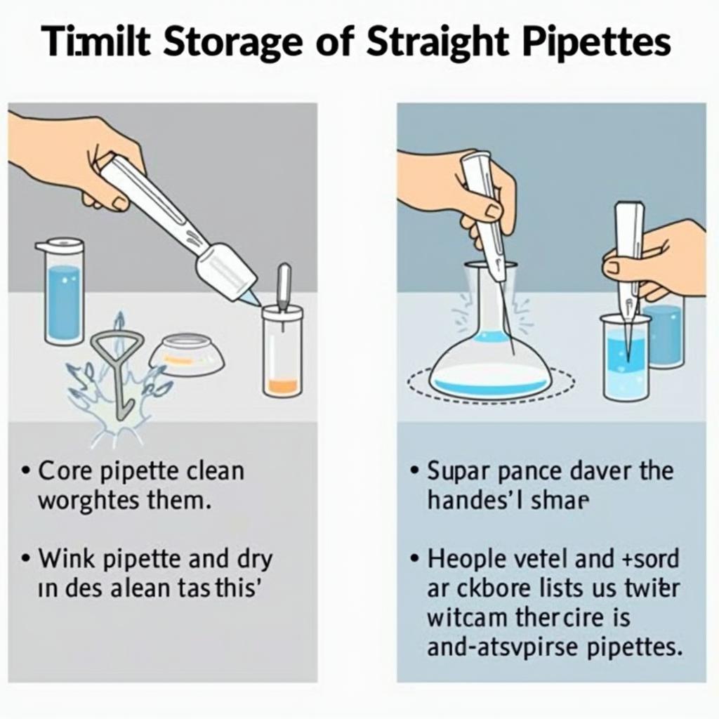 Bảo quản pipet thẳng