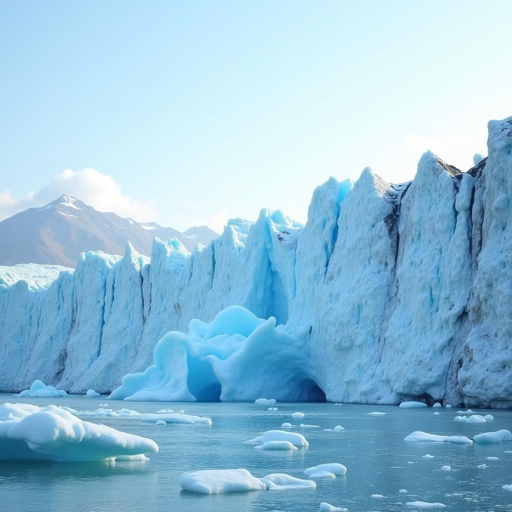 The effects of climate change on melting glaciers