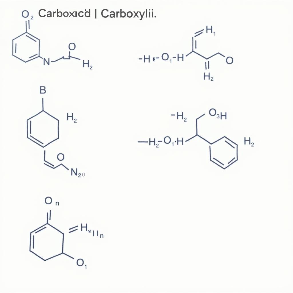 Ví dụ về danh pháp axit cacboxylic