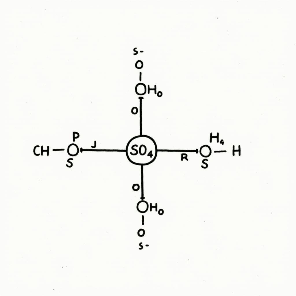Cấu trúc phân tử của gốc sunfat SO4