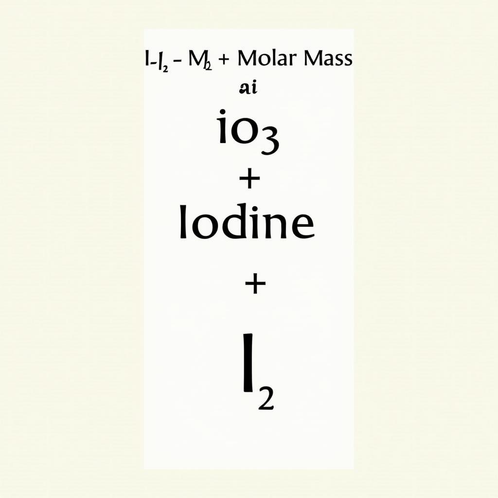 Calculating Molar Mass of Iodine