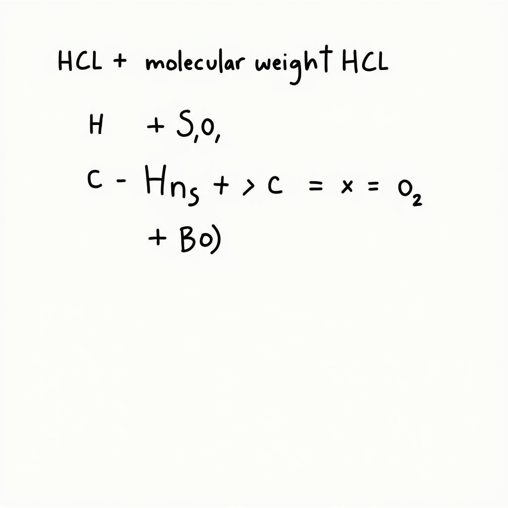 Khối lượng phân tử của HCl