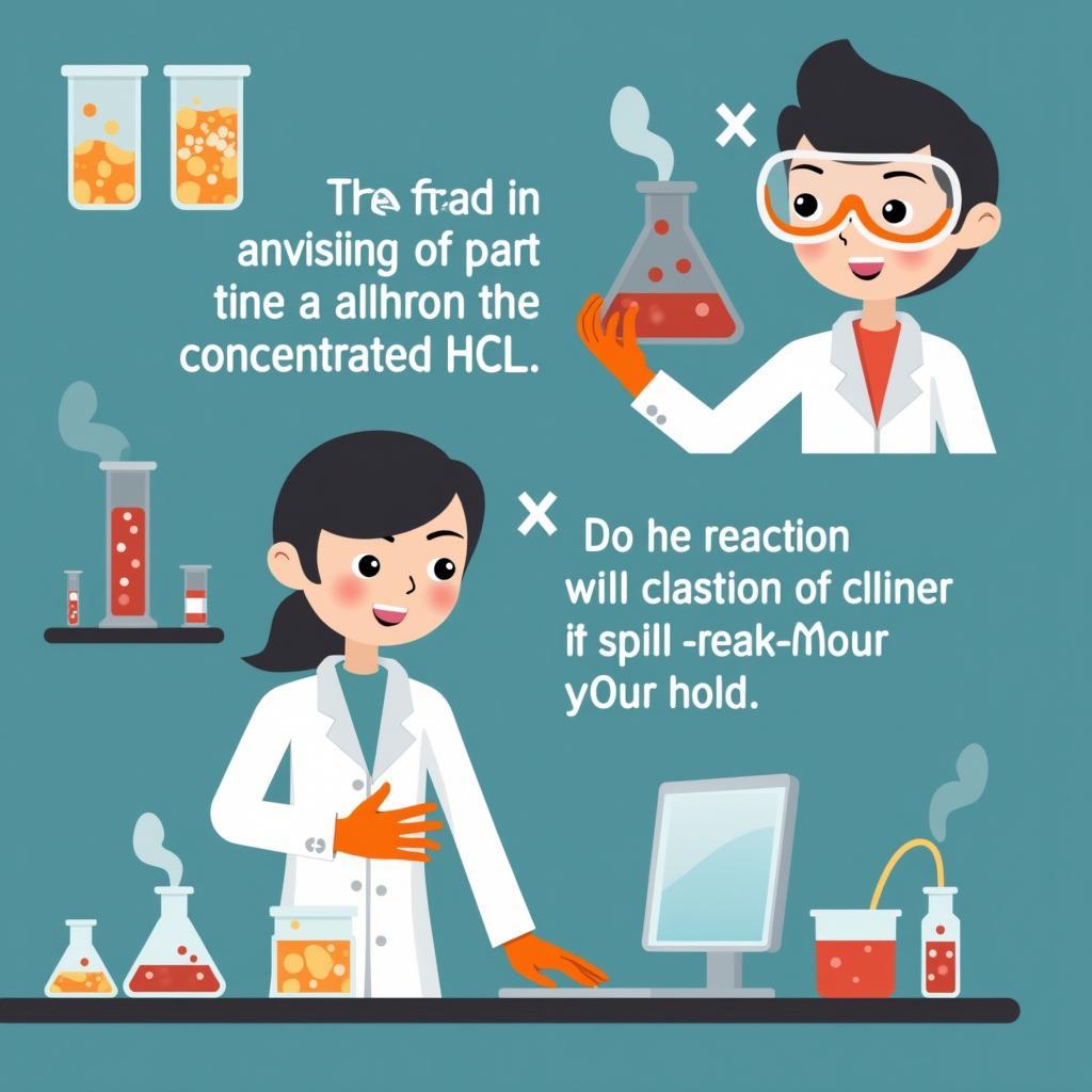 Lưu ý an toàn phản ứng Fe HCl đặc