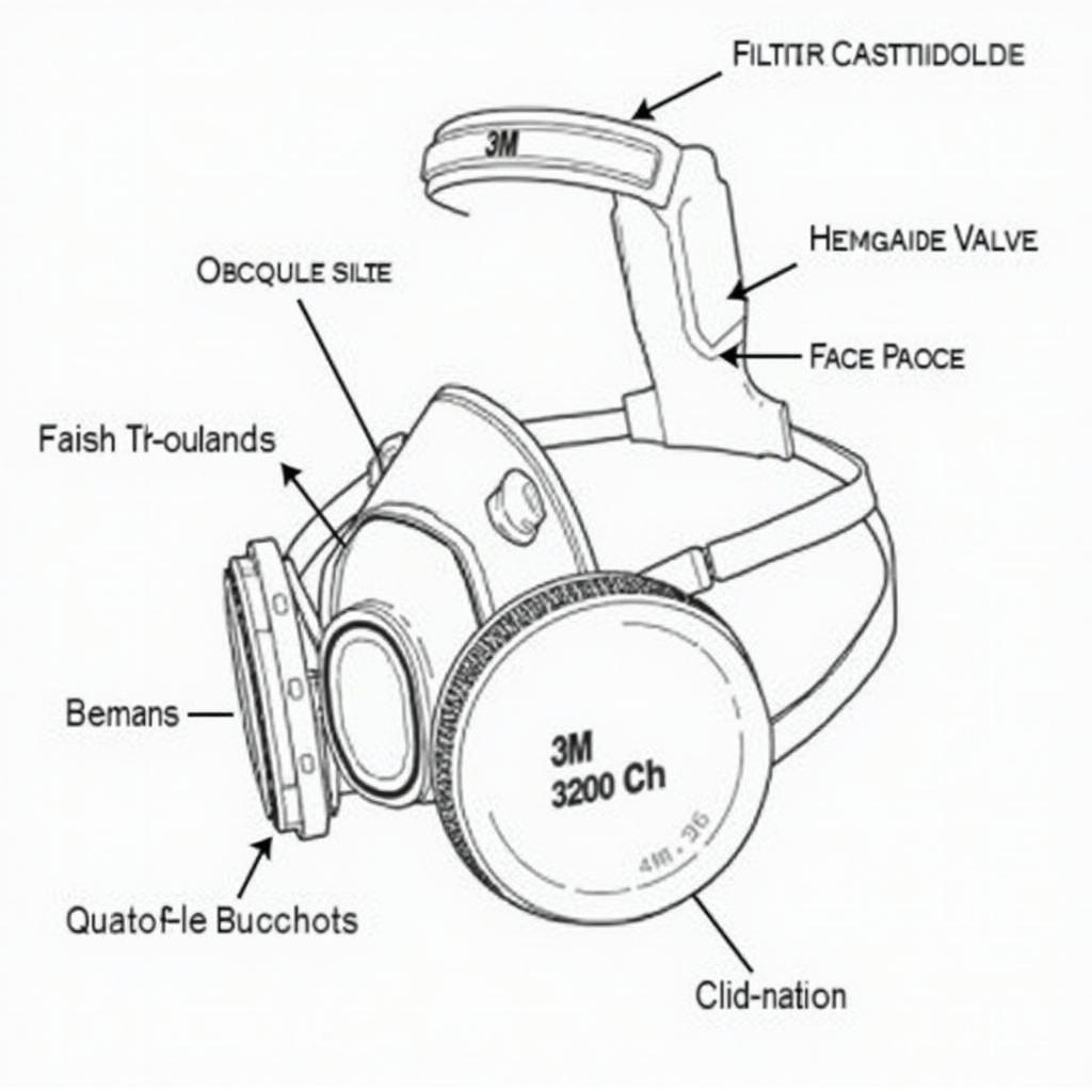 Cấu tạo chi tiết mặt nạ 3M 3200