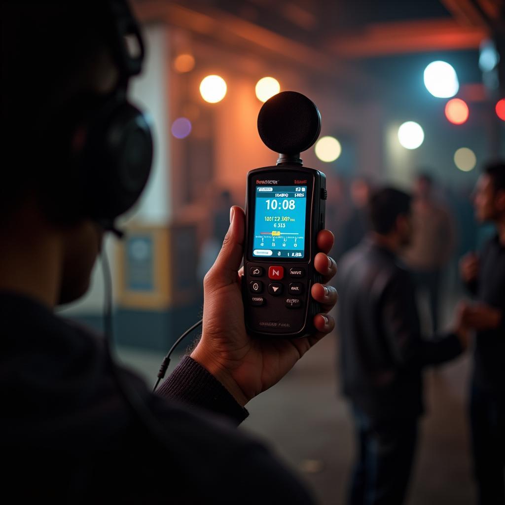 Sound Level Meter in Use