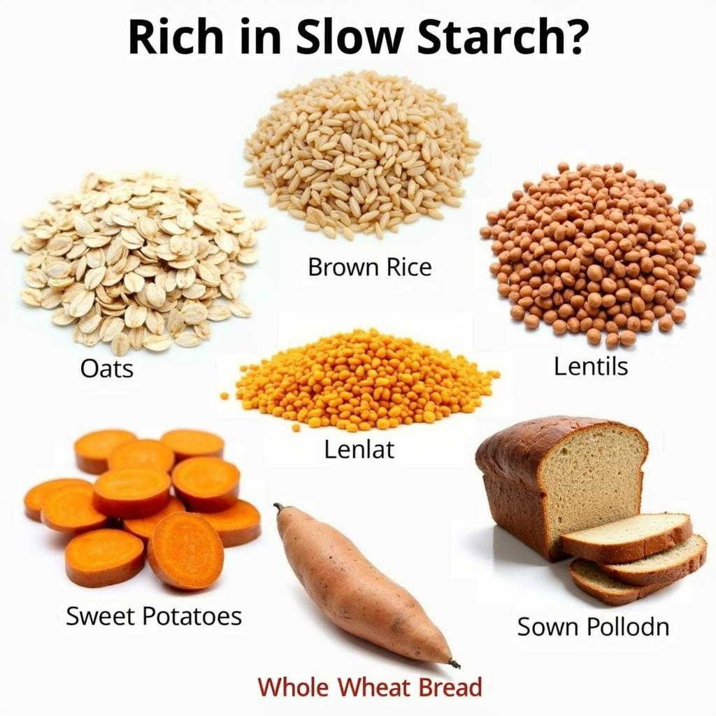 Food sources rich in slow starch