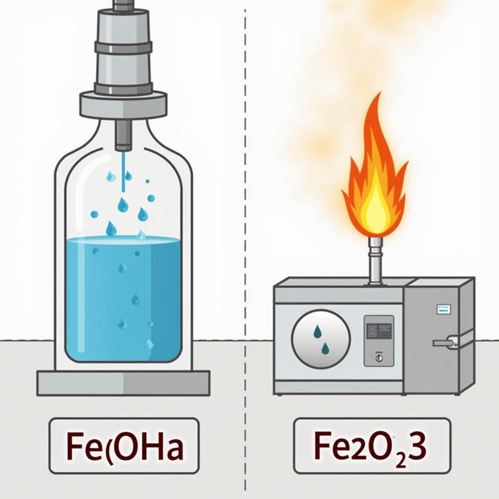 Nung nóng Fe(OH)3 để tạo ra Fe2O3