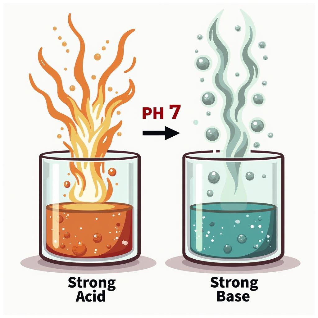 Phản ứng giữa axit mạnh và bazơ mạnh