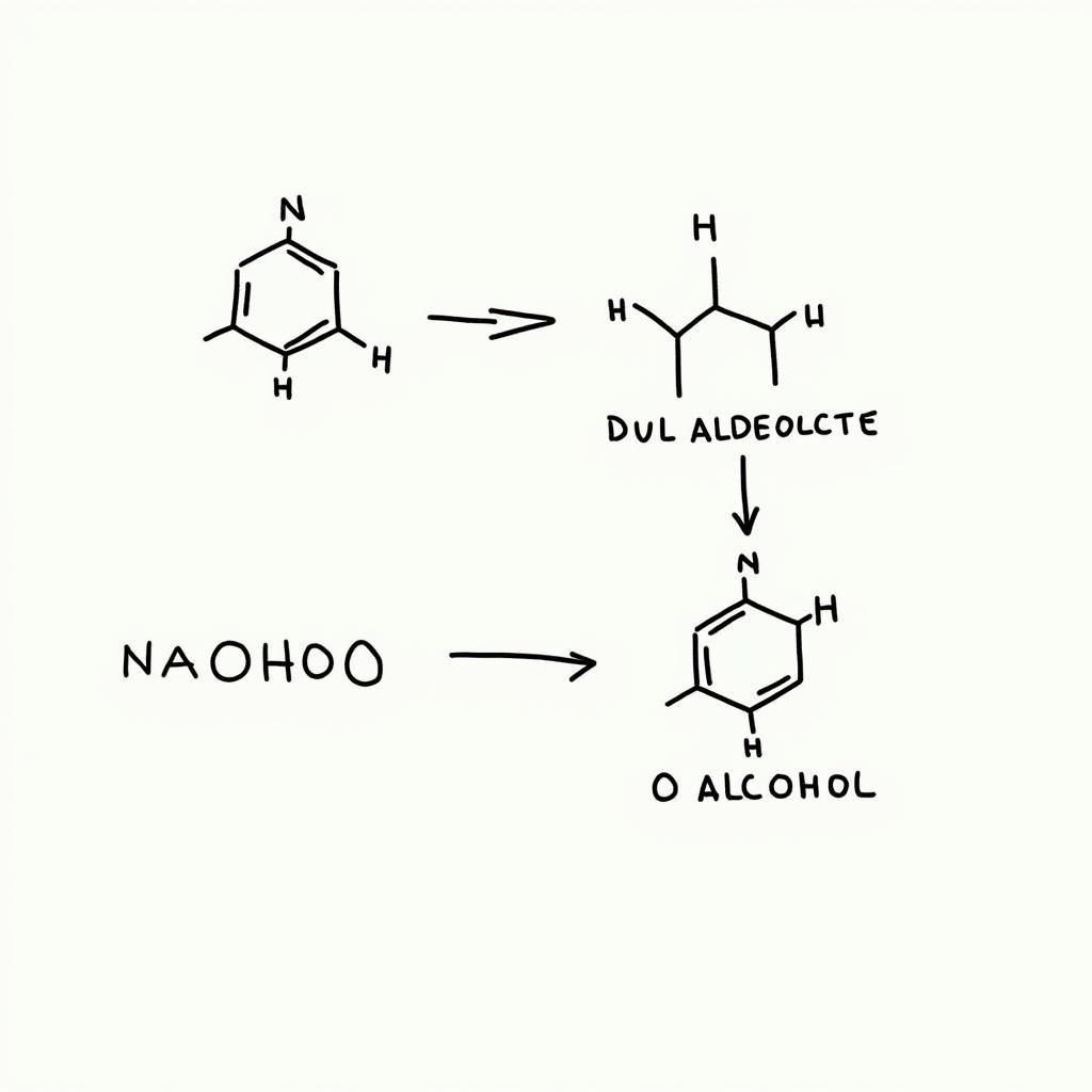 Phản ứng Cannizaro của andehit với NaOH