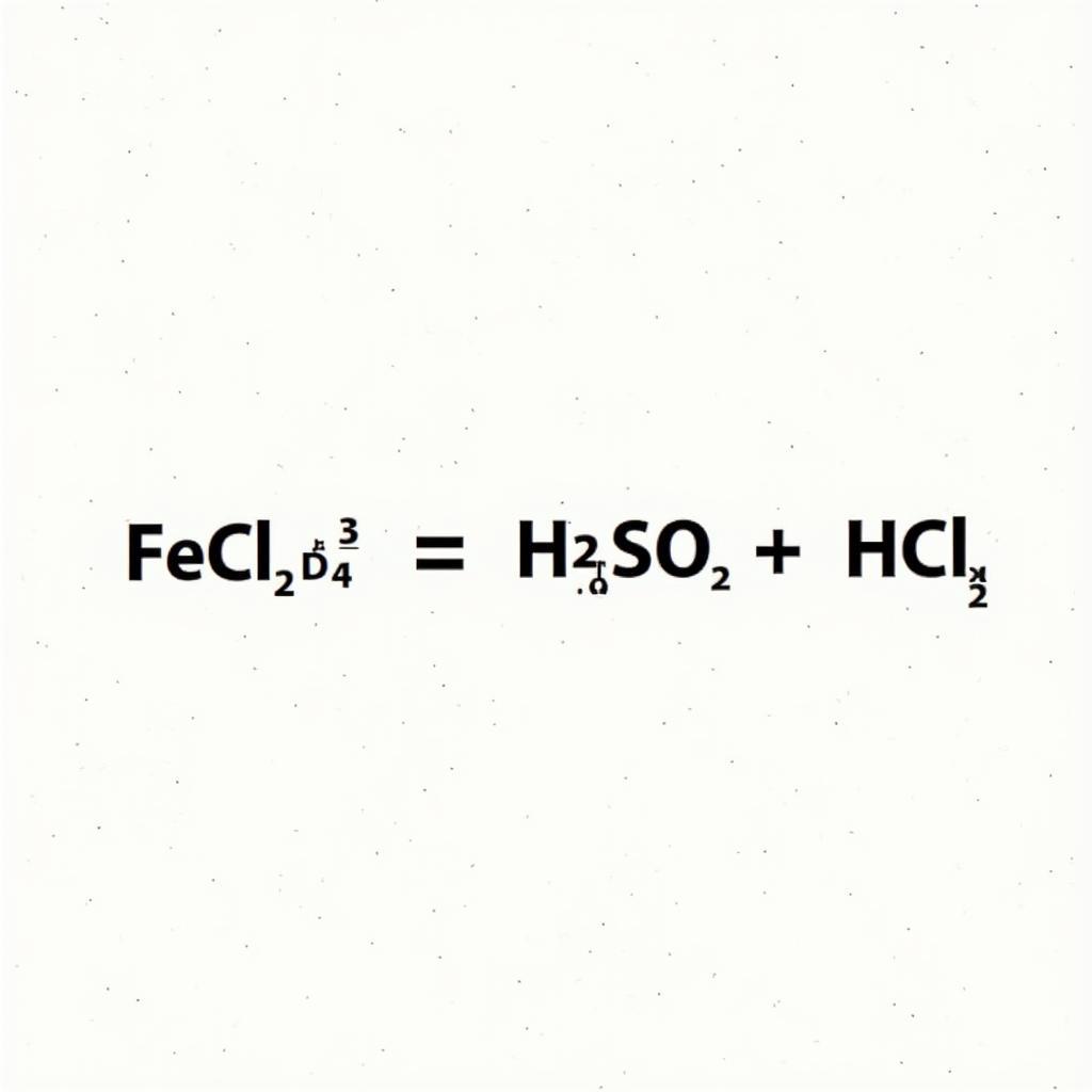 Phản ứng giữa FeCl2 và H2SO4 loãng