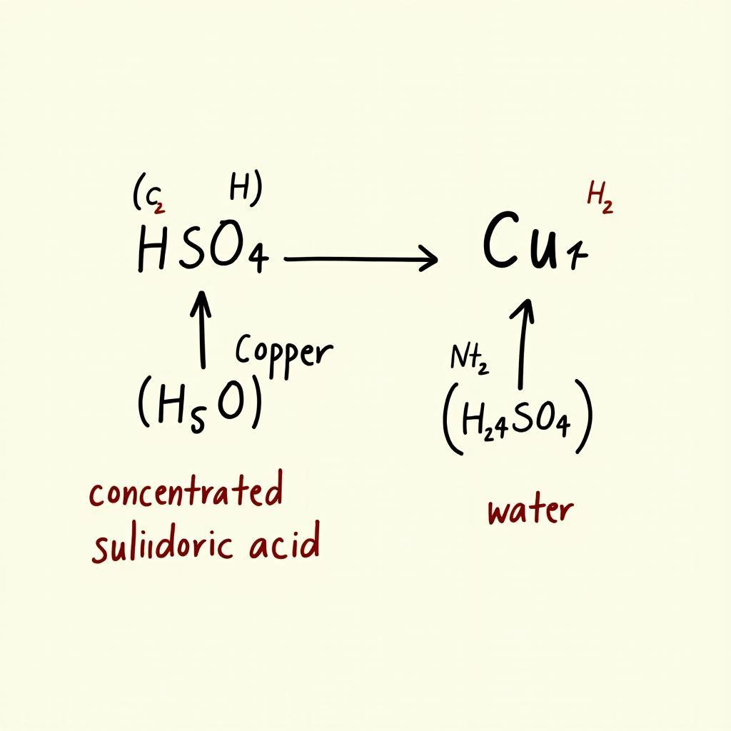 Phản ứng giữa H2SO4 và Đồng