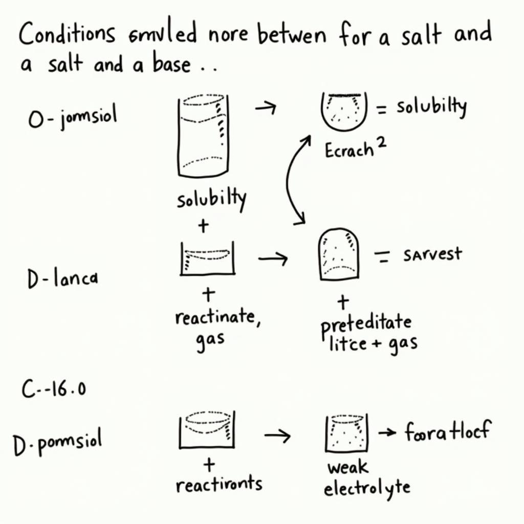 Reaction between salt and base conditions