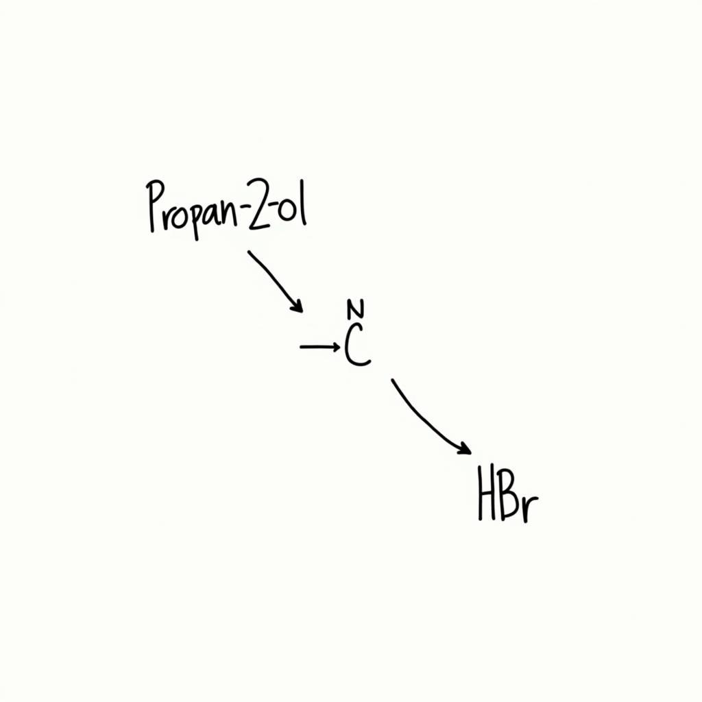 Phản ứng SN1 giữa Propan-2-ol và HBr