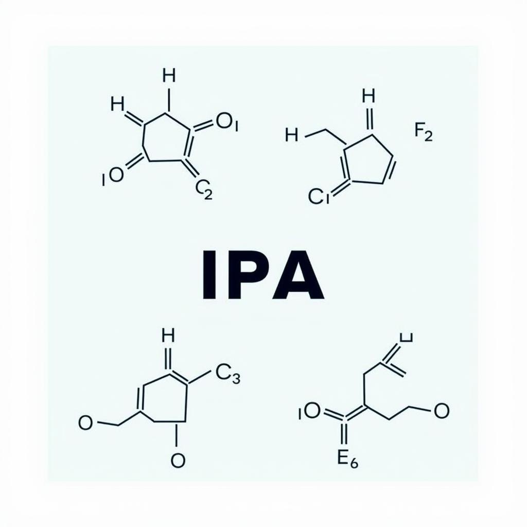 Rượu rin là gì? Hình ảnh minh họa cấu trúc phân tử và ứng dụng của isopropyl alcohol.