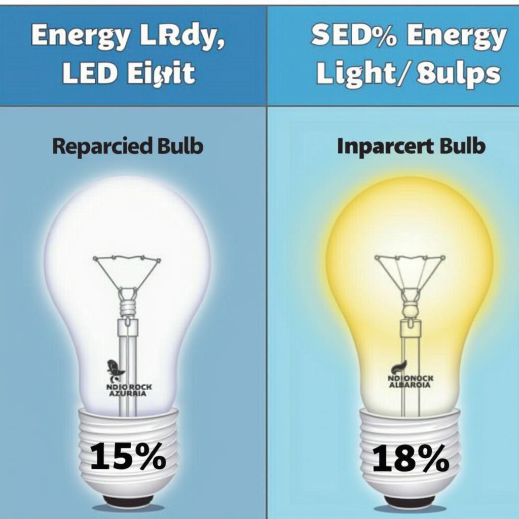 So sánh tiết kiệm năng lượng của đèn LED với đèn sợi đốt