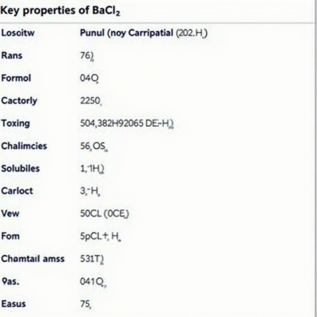 Tính chất của BaCl2