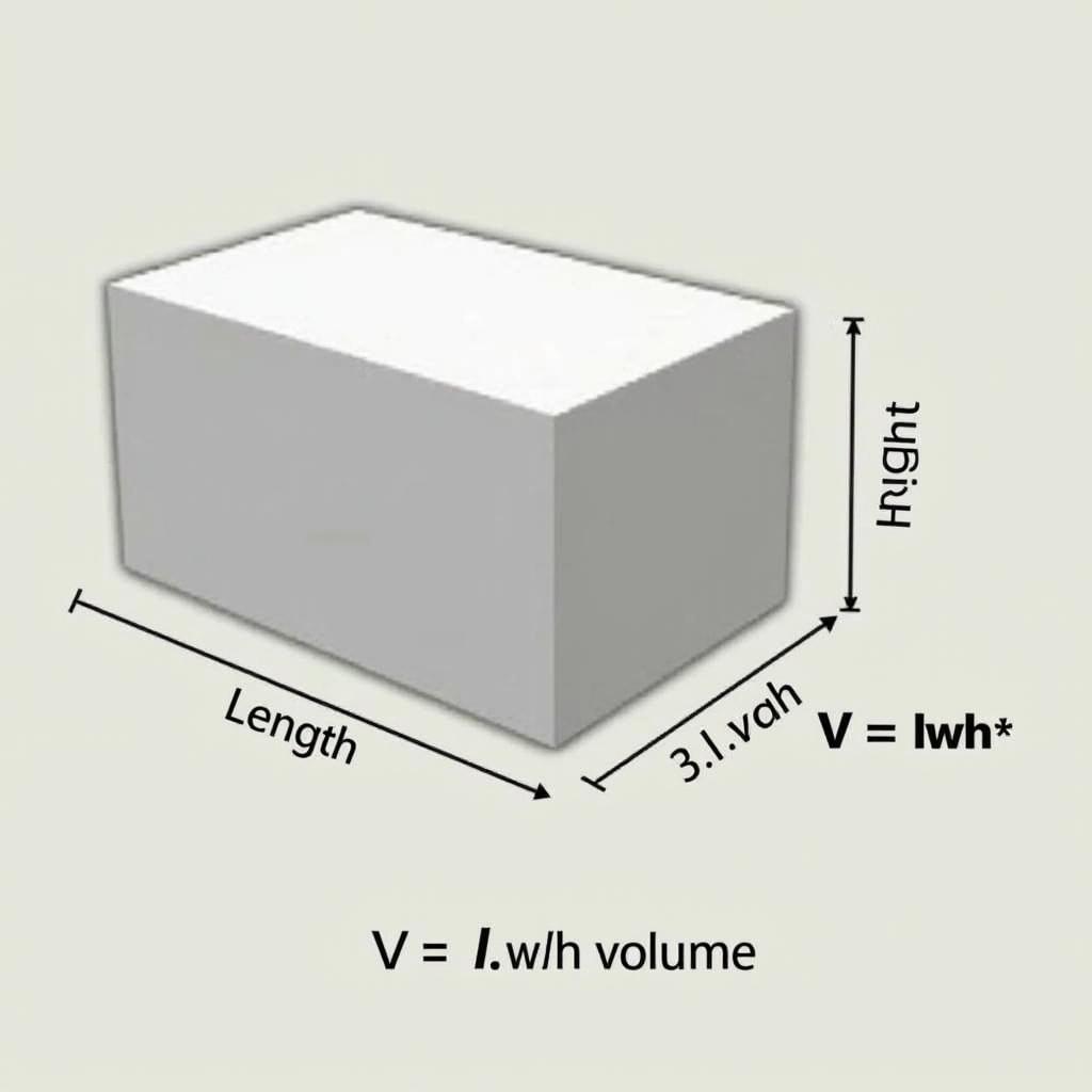 Tính thể tích khối hình hộp