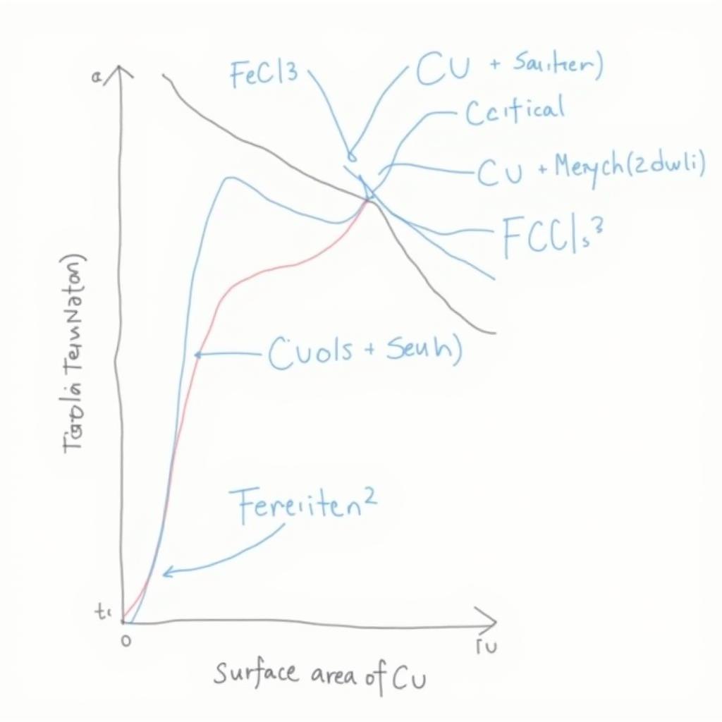 Tốc độ phản ứng giữa FeCl3 và Cu