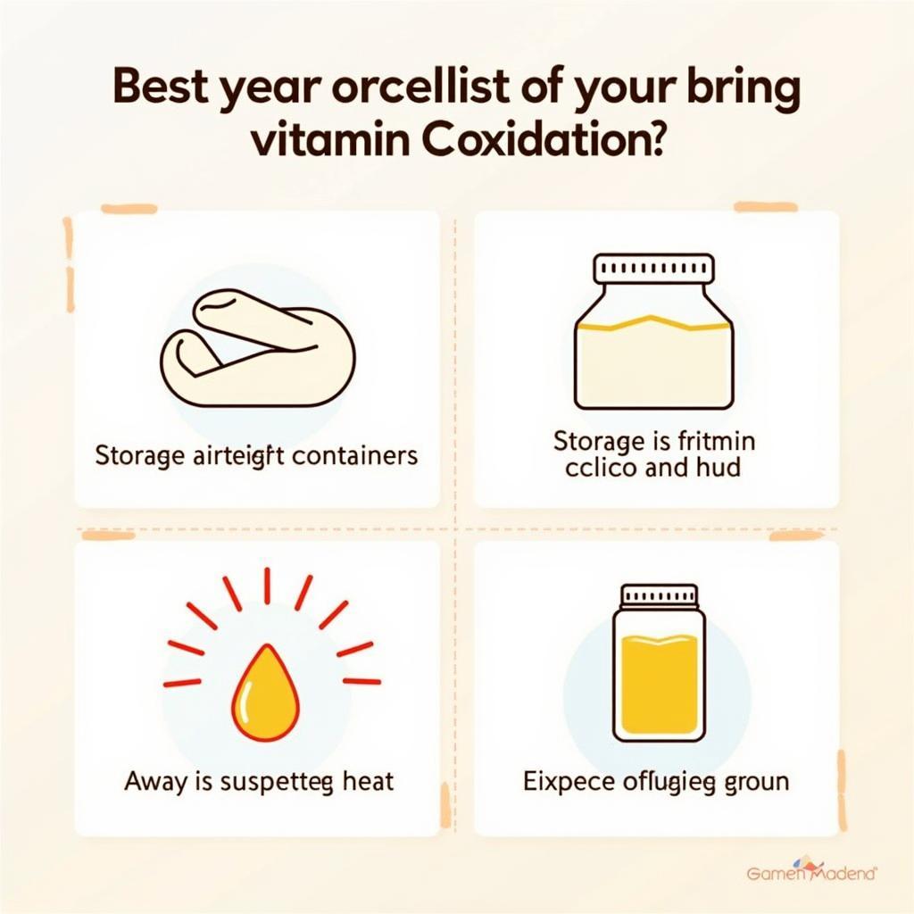 Vitamin C bị oxy hóa biện pháp phòng tránh