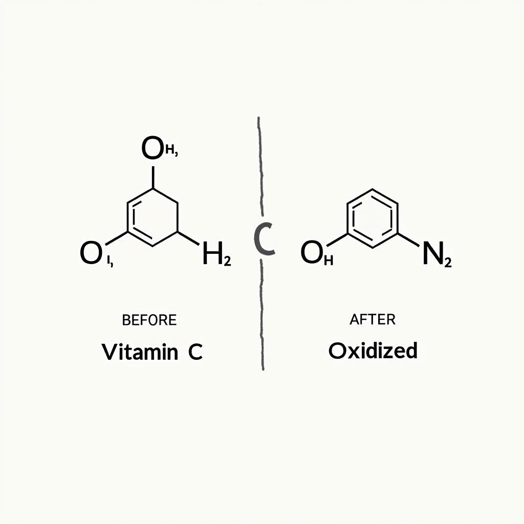 Vitamin C bị oxi hóa quá trình